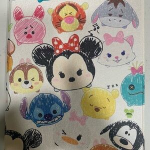 Disney Tsum Tsum Pattern Tablet Cover - Black, Pink, Blue, Yellow, Red, Cream